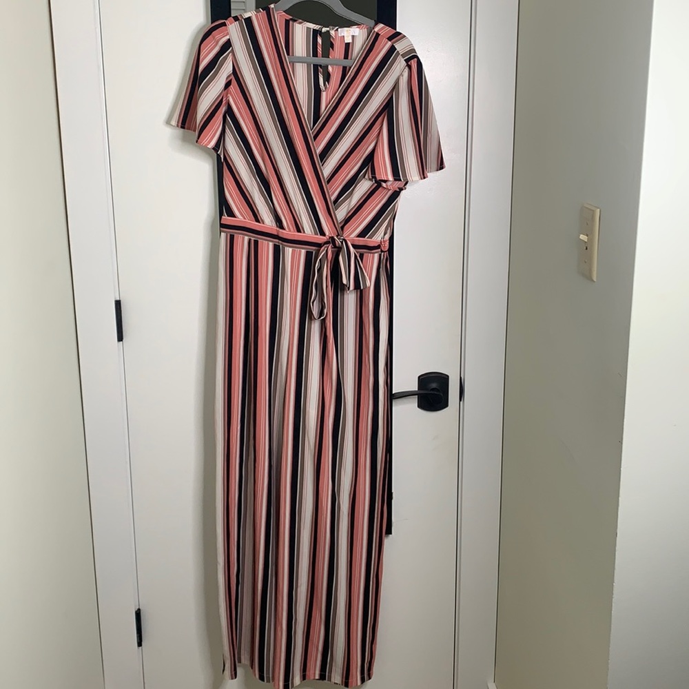 Wide-Leg Striped Charming Charlie’s Jumpsuit